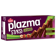 Plazma stiksi keks sa lesnikom preliven mlecnom cokoladom 125g Bambi