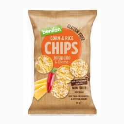 BENLIAN CORN & RICE CHIPS JALAPEÑO & CHEESE 50G - ZDRAVI ČIPS OD RIŽE